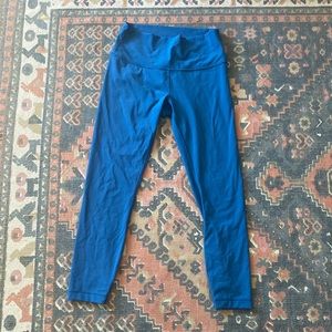 Blue High Rise Wunder Under Lululemon Leggings 25”